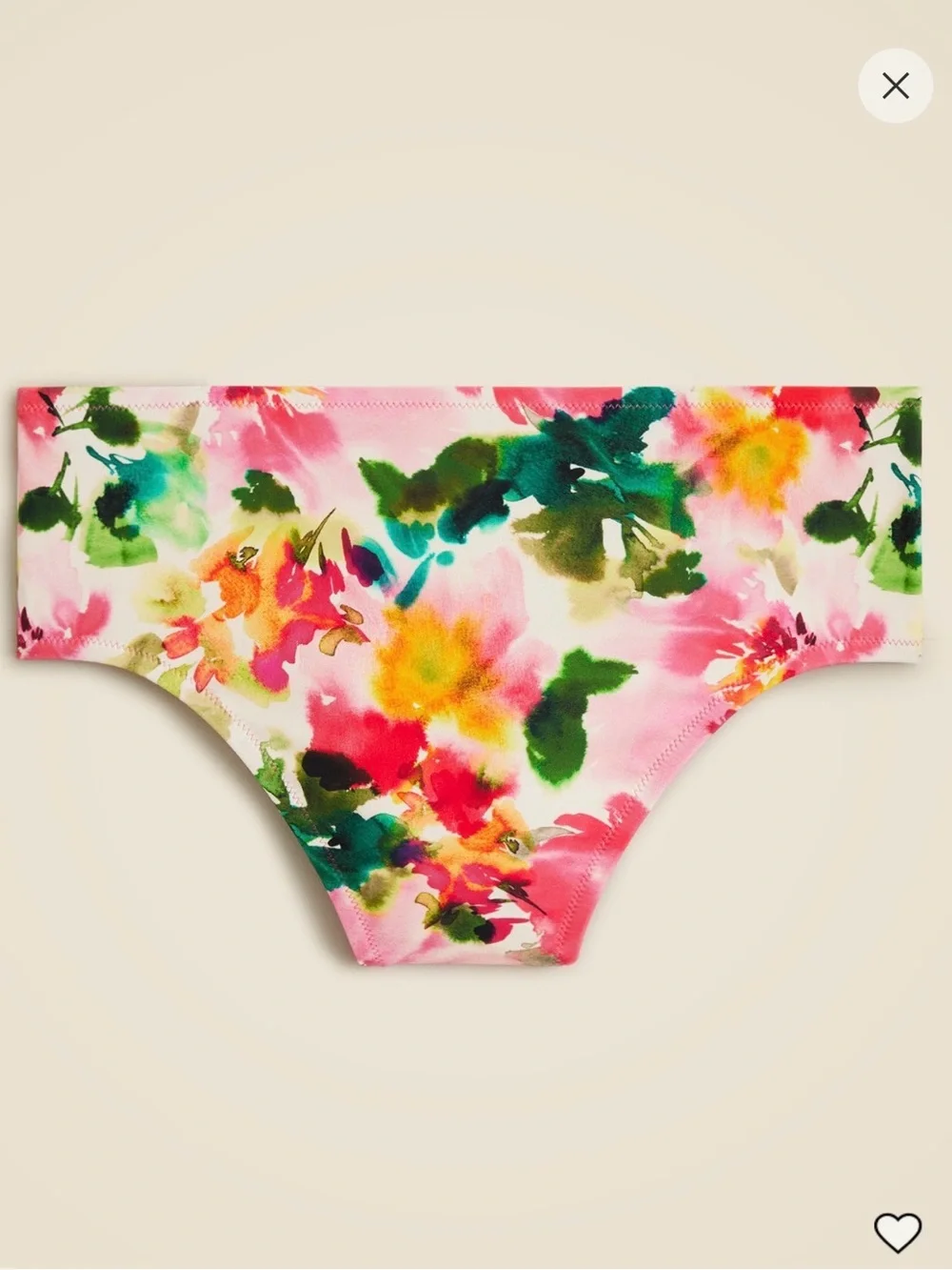 J. Crew High rise full coverage bikini bottom in floral
